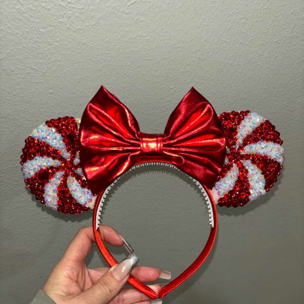Red Sequin Mouse Ears Headband